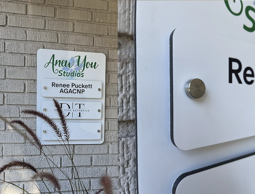 anew you dimensional signage