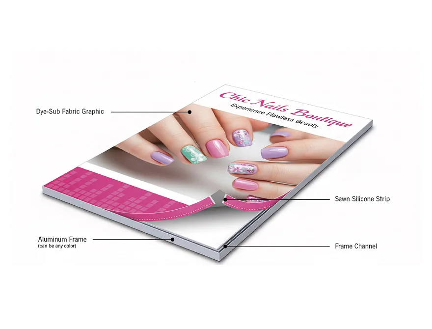 chic nails boutique menu seg printing